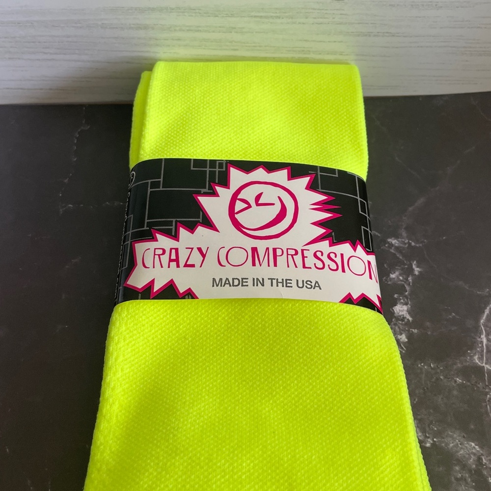 New Crazy Compression Neon Yellow Compression Socks 🧦 - Picture 4 of 6